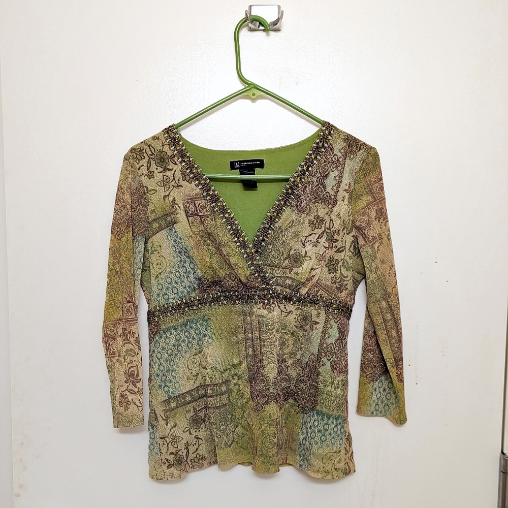 Y2K green mesh top